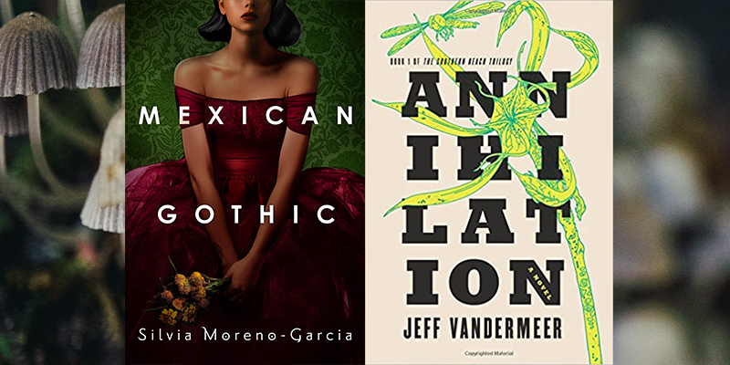 Side by side book covers for Mexican Gothic and Annihilation